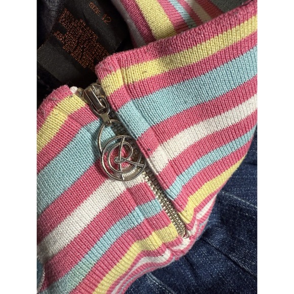 Rocawear Denim‎ Mini Skirt Women's Y2K Pleated Embroidered Sz 12 Vintage - Picture 7 of 10